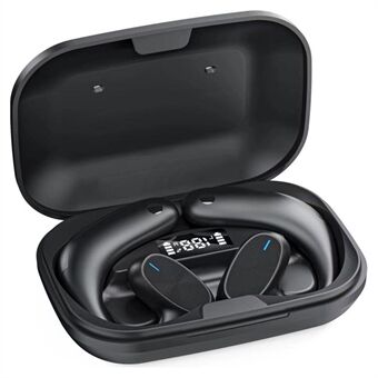 X6 Pro Bluetooth 5.0 Earhook Sports Headset Digitaalinen näyttö Langaton stereomusiikkikuuloke (CE-sertifioitu)