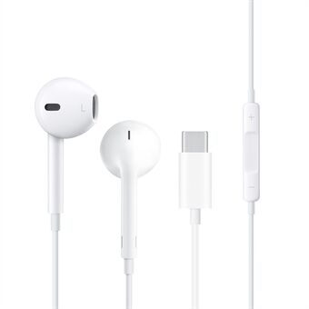 WIWU Earbuds 303 Type-C Interface Langalliset stereonappikuulokkeet kuulokemikrofonit Xiaomi Huaweille - valkoinen