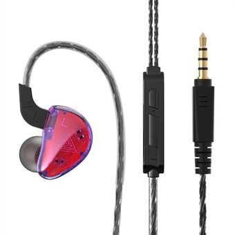 QKZ AK9 3,5 mm:n langallinen HiFi Heavy Bass -kuulokemelua vaimentava urheilumusiikin in-ear kuulokkeet langallisen ohjauksen mikrofonilla
