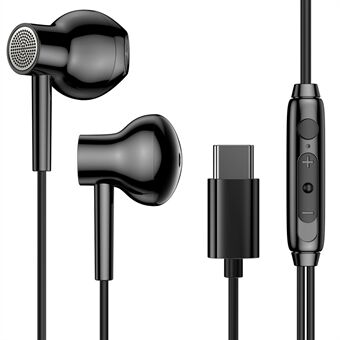 JOYROOM JR-EC01 Semi-In Ear Type-C langalliset kuulokkeet Korkealaatuiset kuulokkeet mikrofonilla