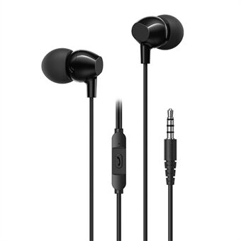 USAMS US-SJ594 EP-47 3,5 mm In-Ear langalliset kuulokkeet Kevyet kuulokkeet TPE langalliset kuulokkeet herkällä mikrofonilla / painikeohjauksella