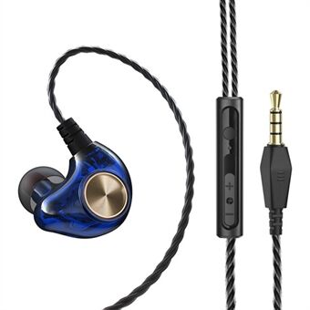 JIANGSHENG K1 3,5 mm:n langallinen kuulokemikrofoni HIFI Half-in-Ear -kuulokkeet urheilukuulokkeet älypuhelimeen