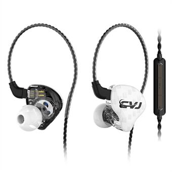 CVJ CSA 3,5 mm:n langalliset kuulokkeet mikrofonilla, melua vaimentavat HiFi Moving Iron In-Ear -kuulokkeet