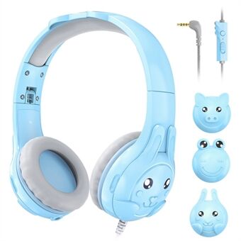 SOULBYTES S31 3,5 mm:n langalliset Kids kuulokkeet 85 / 94 db äänenvoimakkuutta rajoittavat lasten musiikkikuulokkeet DIY -se-itse-koristekuorilla