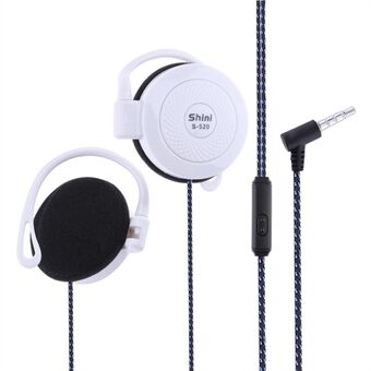 SHINI S520 korvakoukkutyyppiset kuulokkeet 3,5 mm lankakuulokkeet stereoääni urheilukuulokkeet mikrofonilla