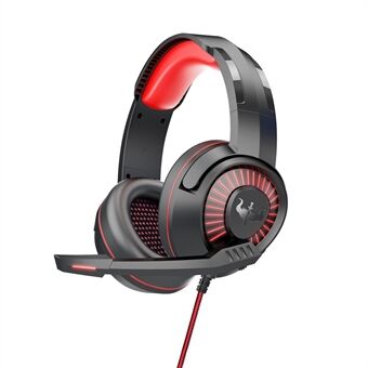 Head GT66 RGB Gaming Headset -päähän kiinnitetyt kuulokkeet melua vaimentavalla mikrofonilla, USB+3,5 mm pistoke