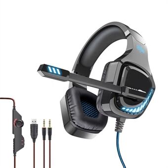 OVLENG GT96 LED Light Langallinen pelikuuloke USB+2x3.5mm E-sports kuulokkeet Over-Ear 3D-stereokuulokkeet melua vaimentavalla mikrofonilla