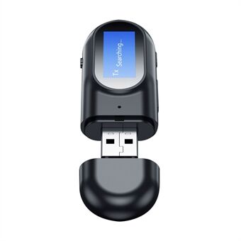 BT-17 USB Bluetooth 5.0 langaton lähetinvastaanotin LED-digitaalinäyttö Musiikkipuhelun äänisovitin (ei sertifikaattia)