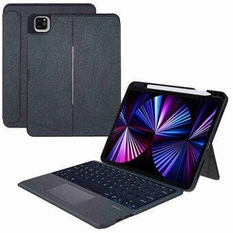 JIUYU iPad Pro 11-tuumainen (2020) / (2021) Bluetooth Langaton magneettinen näppäimistö + säädettävä Stand tabletin kannen suojakotelo kynätelineellä