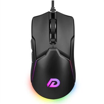 DWN DM503 langallinen RGB-pelihiiri Tehokas hiiri 6 painikkeella, 10 taustavalon väriä kannettavaan kannettavaan tietokoneeseen