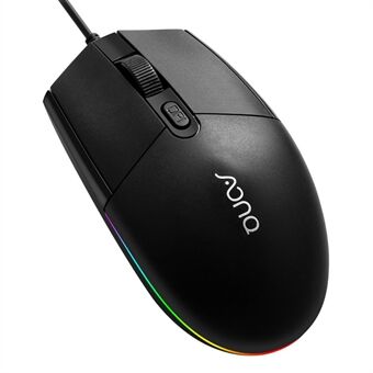 AONQ LG100 Colorful Light E-Sports Gaming 1600 DPI langallinen hiiri USB-kaapeli Ergonominen kannettava tietokone hiiri 3-näppäimen designhiiret