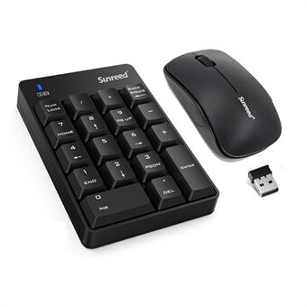SUNREED SK-051AG 2,4G langaton hiiri Bluetoothilla langallinen numeronäppäimistö Counter kannettavalle tabletille pöytätietokoneelle