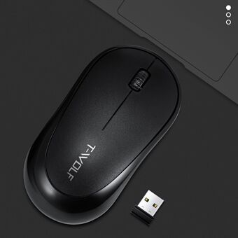 Q18 2.4G langaton hiiri Hiljainen kannettava ergonominen tietokonehiiret kannettavaan tietokoneeseen - musta