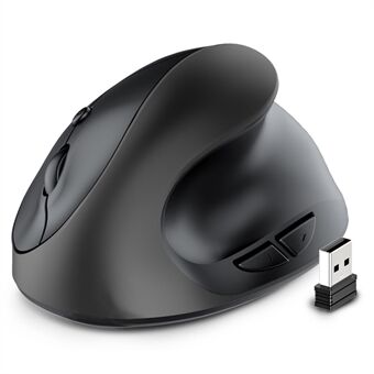 E11 2.4G Wireless Mouse Portable Vertical Ergonomic Mouse with 6 Keys/3 Adjustable DPI (Dry Battery Version)