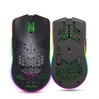HXSJ T66 Hollow Design Langaton RGB Lantern Mouse 4-nopeuksinen säädettävä DPI