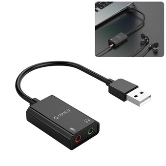 ORICO SKT2 USB ulkoinen äänikortti USB - 3,5 mm kuuloke + 3,5 mm mikrofonisovitin