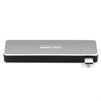 5 in 1 USB-C -telakointiasema USB C Splitter Hub Kannettava minikortinlukija Tuki 95 Mt / s nopea