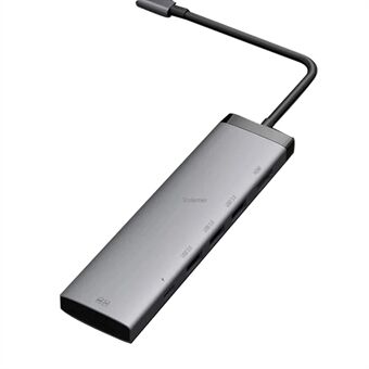 XIAOMI YOUPIN USB-C Adapter Type-C Hub Muunnin PD 100W pikalataukseen + 3xUSB 3.0 -porttia + HD-videolähtöportti + 2 kortinlukijapaikkaa