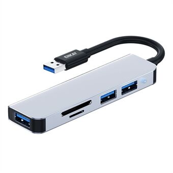 HAT Prince ENKAY 5-in-1 USB-keskittimen moniporttinen sovitin muunnin USB3.0 + 2xUSB2.0 + SD / TF-kortinlukijaksi laajennetun näytön PC kannettavalle pöytäkoneelle