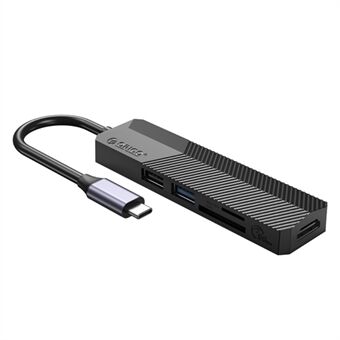 ORICO MDK-5P GY-BP 5-in-1 USB C -keskittimen telakointiasema Type C - USB 3.0x1+USB 2.0x1 + kortinlukijapaikkax2+HDMIx1