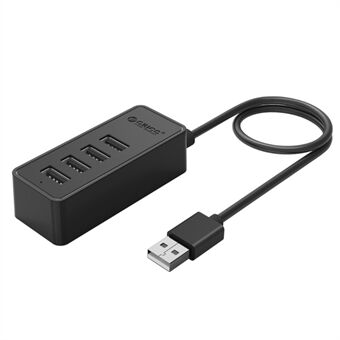 ORICO USB2.0 pöytätietokoneen 4-porttinen HUB kannettavalle tietokoneelle, kaapelin pituus: 30 cm (W5P-U2-30) - musta