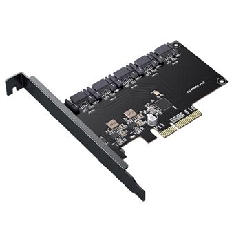 ACASIS AC-PE001 5 SATA 6Gbps -porttia PCI Express -ohjainkorttiin PCI-e - SATA III -sovitin/muunnin Pcie Riser -laajennussovitinkortti PC:lle