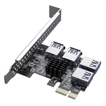 ACASIS PE031 PCI-e 1–4 PCI-express Riser Card PCI-E 1X ulkoiseen 4 PCI-e USB 3.0 -sovittimen kerroinlaajennuskorttiin