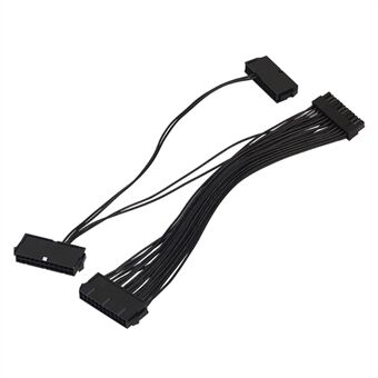 24-nastainen virtalähteen synkronointi uros-naaras ATX Mining 30 cm 24-nastainen kaksoisvirtalähteen jatkokaapeli tietokoneelle