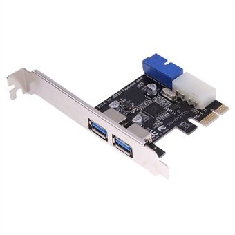 USB 3.0 PCI-E -laajennuskortti 2-portti USB3.0-keskitin Sisäinen 20-nastainen USB 3 - PCIE PCI Express -sovitinkortti