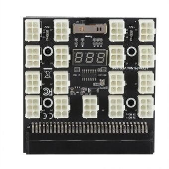 PCI-E 12V 64-nastainen 17x6-nastainen Power Server Board -sovittimen Breakout Board LED-näytöllä HP 1200W 750W PSU-palvelimelle