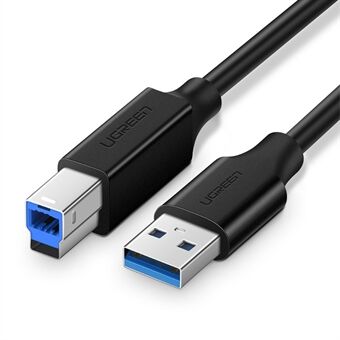 UGREEN 30753 1m USB-tulostinkaapeli Nopea 5Gbps siirto USB3.0-datajohto USB A uros-USB B uroskaapeli tulostimelle / skannerille / mobiili kiintolevylaatikko / näyttö / faksi