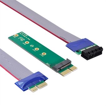 EP-051 + SA-002 M2 NGFF M-avain NVME AHCI SSD - PCI-E 3.0 X1 Pystysuuntainen sovitin jatkokaapelilla