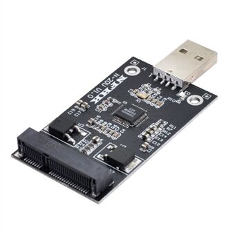 U2-008 Mini PCI-E mSATA - USB 2.0 ulkoinen SSD PCBA -muunninkortti ilman koteloa