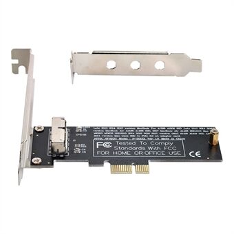 SA-143 PCI Express PCI-E 1X - 12 + 16 Pin 2013-2017 Mac Pro Air SSD -muunnoskortti A1493 A1502 A1465 A1466 -sovittimelle vakio/matala kiinnikkeellä