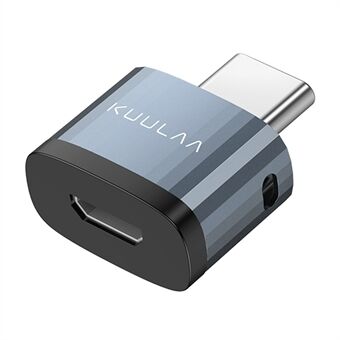 KUULAA KL-HUB03 Type C - Micro USB OTG -sovitin Alumiininen USB C -liitin katoamattomalla kaulanauhareiällä