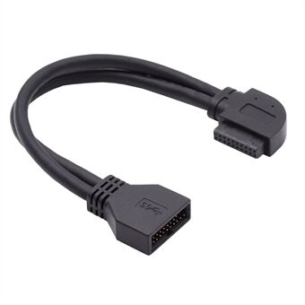 U3-082-RI USB 3.0 20-nastainen 19-nastainen uros-naaras 5Gbps jatkokaapeli 90 asteen kulmassa oleva johto emolevyn emolevylle