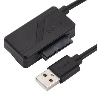USB-optisen aseman datakaapeli USB-SATA 6+7Pin Slimline Notebook optisen aseman kaapeli USB2.0-optisen levyaseman kaapeli Yhteensopiva SATA DVD RW -asemien kanssa