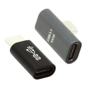 UC-103 2kpl / Aseta kyynärpää USB-C uros naaraan + suora USB-C uros naaras tiedonsiirtosovitin