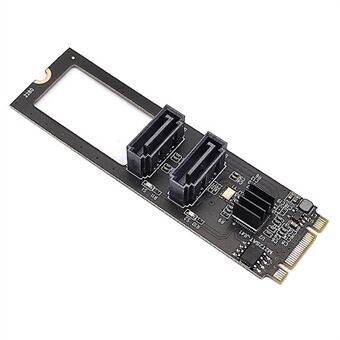 SA-042 NGFF KEY B+M PCI Express - SATA 3.0 22*80MM 6Gbps Dual Ports Adapter Converter Kiintolevyn laajennuskortti JMB582 2280