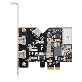 PCI-E x1 FireWire 3-porttinen TI XIO2213A 1394(2B+1A) Ohjaimeton videon sieppauskortti