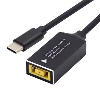 UC-149-1145MM Rectangle Jack Thinkpad 11x4.5mm Input Female to Type-C Male Charge Cable for Laptop Phone PD9V 15V 20V