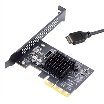 UC-104-EF USB 3.2 Gen2 Type-E 20 Gbps etupaneelin liitäntä PCI-E 4X Express Card -sovittimeen pöytäkoneen emolevylle (ASM3242-piirisarja)