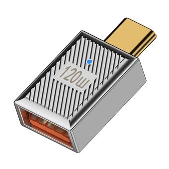 UC-017-SL USB 3.1 Type C uros-USB 3.0 A naaras 10Gbps OTG Data 120W virtasovitin kannettavalle tablet-puhelimelle