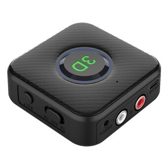 B8 2-in-1 Bluetooth 5.1 -vastaanotin lähetin RCA 3,5 mm AUX Audio 3D-äänesovitin autotelevision kaiuttimelle