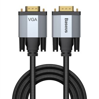 BASEUS Enjoyment -sarjan VGA–VGA-videokaapeli 1080P VGA-kaapeli 2 m TV-projektorille - tummanharmaa