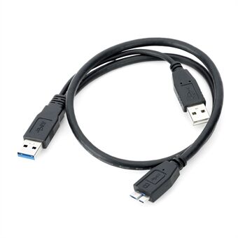 U3-029 USB 3.0 A uros - Micro B Uros Y -jakaja-sovitinkaapeli mobiilikiintolevylle