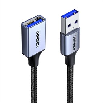 UGREEN 1m A-tyypin uros-naaras USB 3.0 -jatkokaapeli 5Gbps tiedonsiirtojohto tulostimen skannerin kortinlukijakeskittimeen