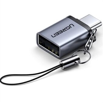UGREEN US270 Type-C uros-USB3.0-sovitin alumiinikuoren mini-USB-C-muunnin kaulanauhalla