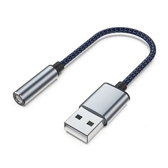 USB-3,5 mm:n liitin äänisovitin USB-kuuloke- ja mikrofoniliitäntä Aux-sovitin Stereoäänikortin sovitin