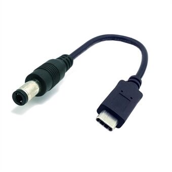 USB 3.1 Type C USB-C - DC 5.5 2,5 mm virtapistokkeen jatkolatauskaapeli Applen uudelle Macbookille - musta